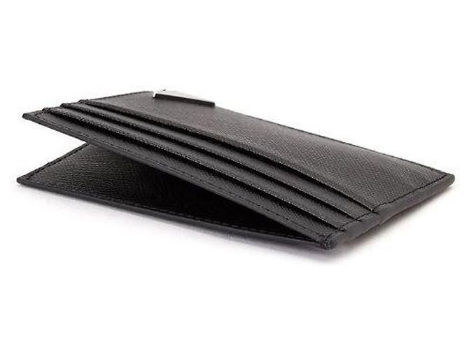 Prada Saffiano Card Holder Black Leather - view 8