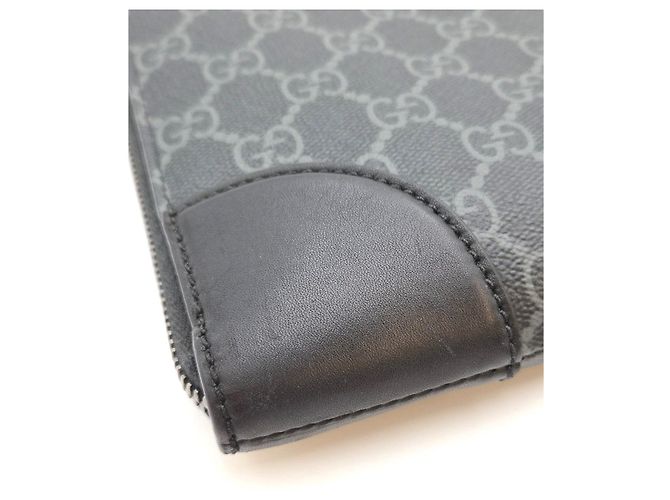 Gucci Borsa Clutch con Zip Supreme Black Nero - vista 11