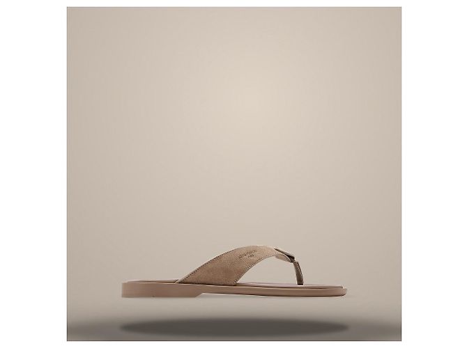 Louis Vuitton Sandali Thong Sunset Taupe Brown Marrone - vista 3