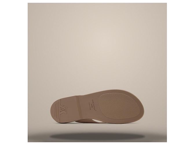 Louis Vuitton Sandali Thong Sunset Taupe Brown Marrone - vista 5