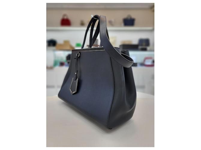 Fendi Borsa a spalla Tote Medium Navy Blu - vista 5