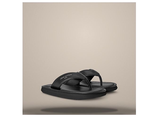 Louis Vuitton Sandali Flip Strap Black Nero - vista 2