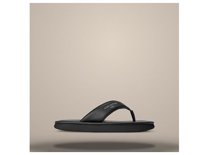 Louis Vuitton Sandali Flip Strap Black Nero - vista 3