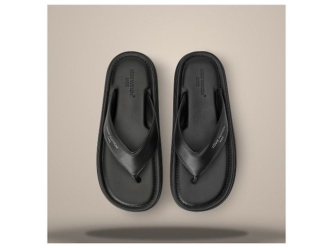 Louis Vuitton Sandali Flip Strap Black Nero - vista 4