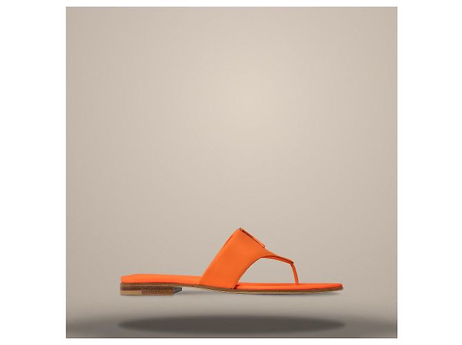 Louis Vuitton Sandali Mare Flat Thong Orange Arancione - vista 3