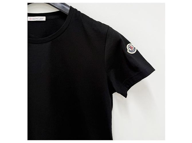 Moncler T-Shirt aus Baumwolljersey mit Logo-Patch Schwarz - Ansicht 12