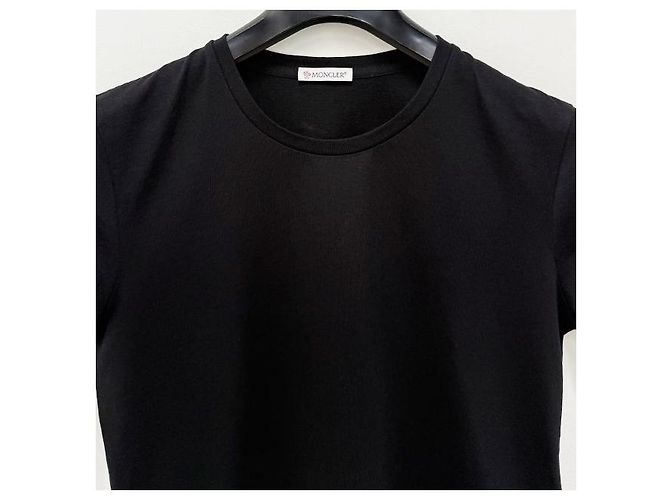 Moncler T-Shirt aus Baumwolljersey mit Logo-Patch Schwarz - Ansicht 3
