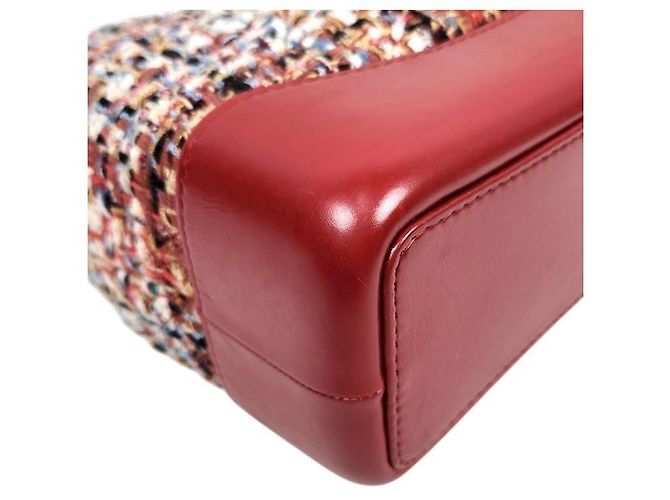 Chanel Zaino Gabrielle in tweed rosso Multicolore - vista 5