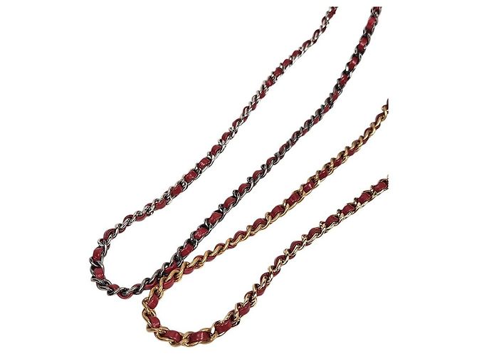 Chanel Zaino Gabrielle in tweed rosso Multicolore - vista 9