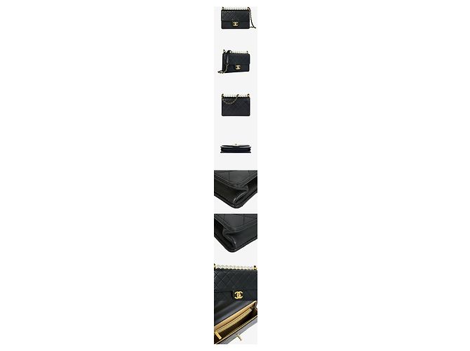 Chanel Borsa a patta con perle acriliche Small Goat Skin Series Nero - vista 2