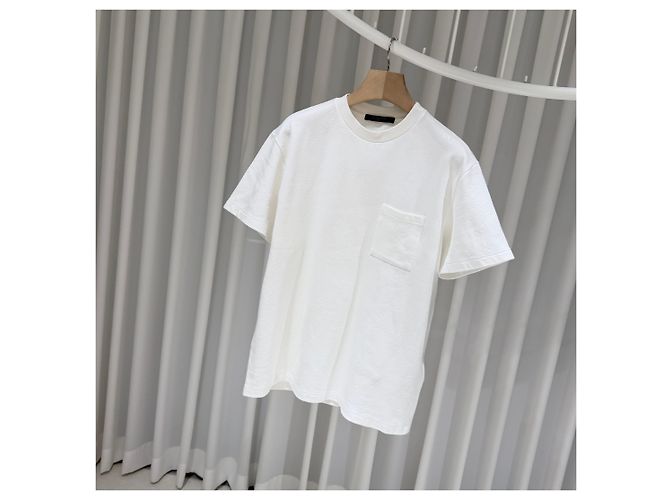 Louis Vuitton Monogram Pique Kurzarm T-Shirt White Weiß - Ansicht 2