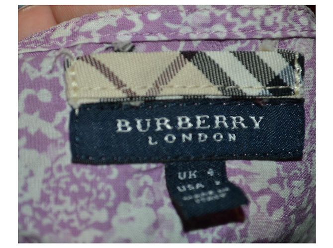 Burberry Blumenbluse Weiß Lila - Ansicht 4