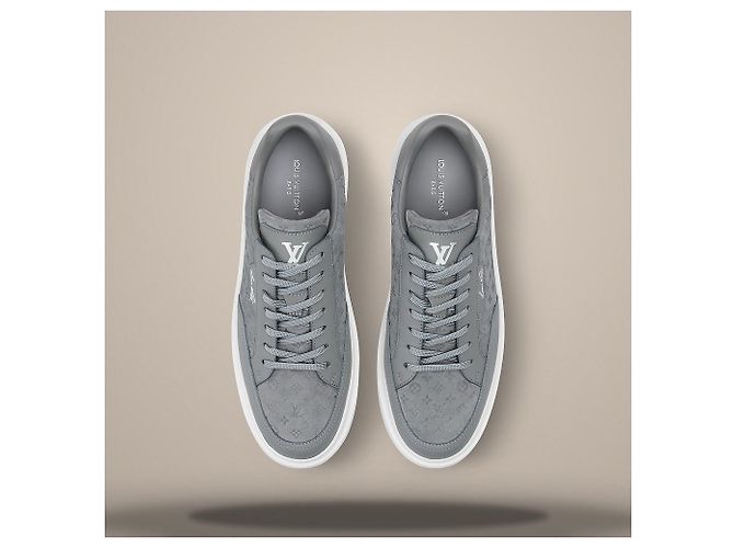 Louis Vuitton Beverly Hills Sneakers Gray Marrone - vista 4