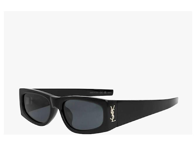 Saint Laurent Gafas de sol SL Cassandra Monogram Rectangular Wide para mujer Negro - vista 5