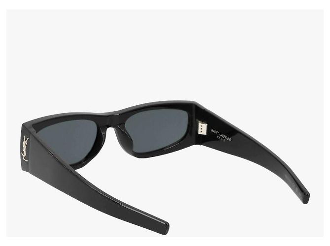 Saint Laurent Gafas de sol SL Cassandra Monogram Rectangular Wide para mujer Negro - vista 7