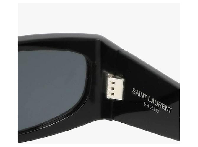 Saint Laurent Gafas de sol SL Cassandra Monogram Rectangular Wide para mujer Negro - vista 8