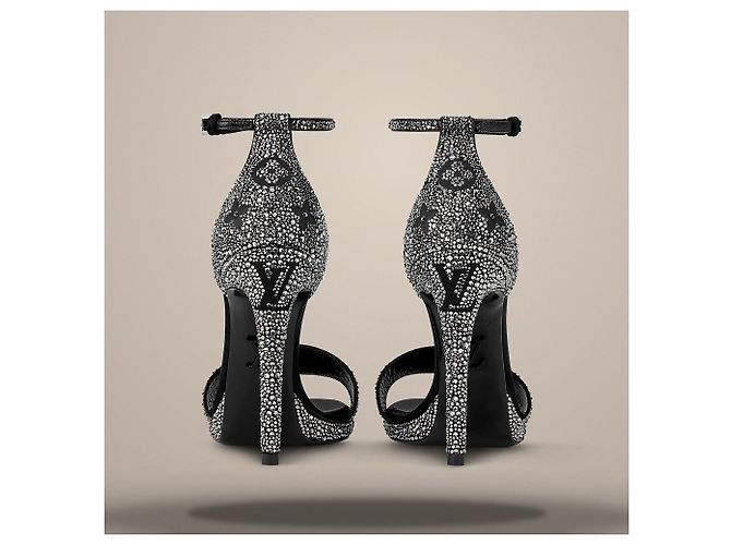 Louis Vuitton Sandali con zeppa Gala Black Nero - vista 5