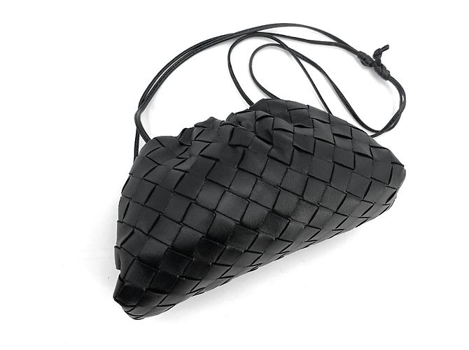 Bottega Veneta Mini Borsa Dumpling Intrecciata Nero - vista 10