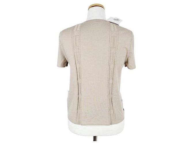 Hermès Kurzarm-Pullover für Damen aus Strick Braun - Ansicht 3
