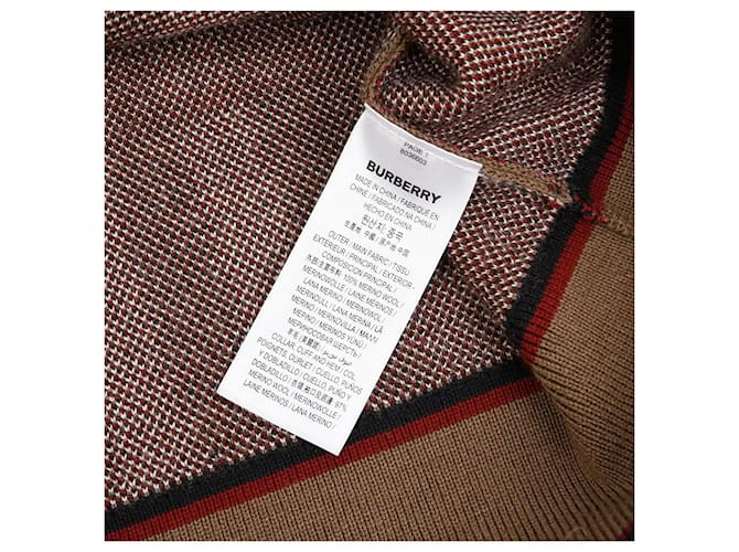 Burberry Jacquard-Wollpullover kariert braun - Ansicht 7