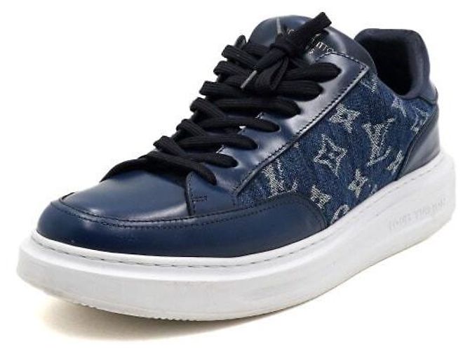 Louis Vuitton Sneakers da uomo Beverly Hills in denim blu - vista 2
