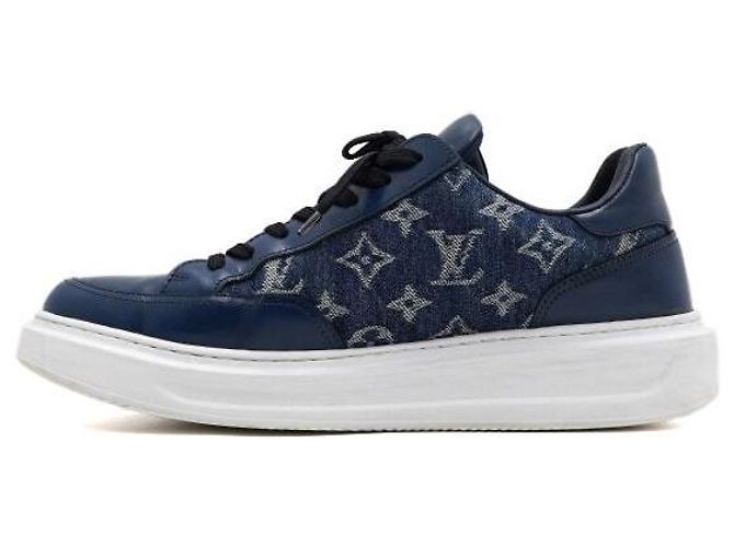Louis Vuitton Sneakers da uomo Beverly Hills in denim blu - vista 4