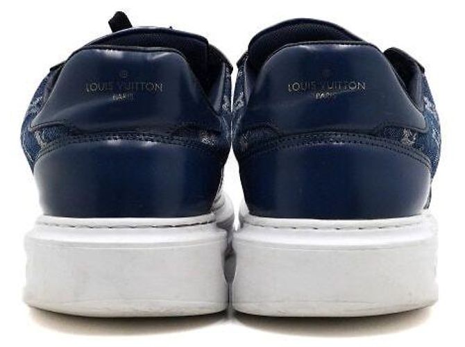 Louis Vuitton Sneakers da uomo Beverly Hills in denim blu - vista 6