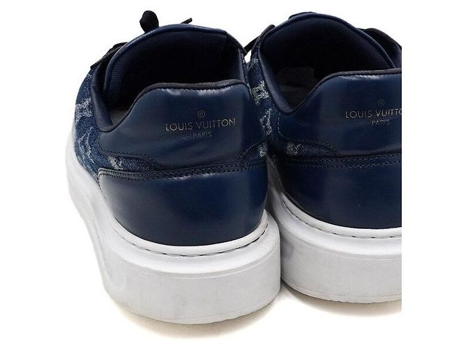 Louis Vuitton Sneakers da uomo Beverly Hills in denim blu - vista 7