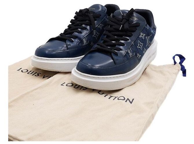 Louis Vuitton Sneakers da uomo Beverly Hills in denim blu - vista 8