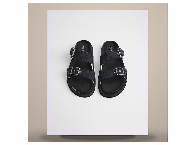 Dior Sandali Aqua Black Oblique Jacquard - vista 4