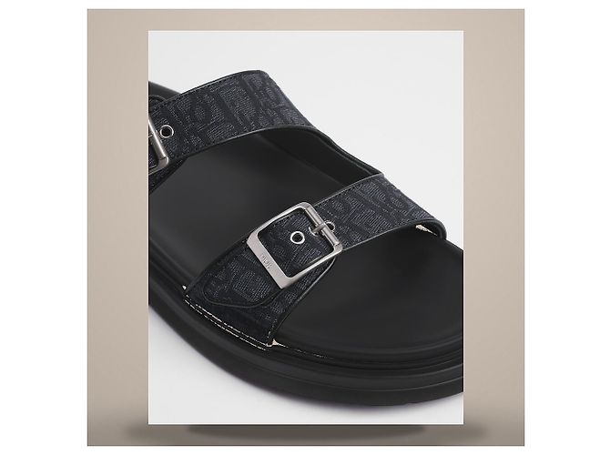 Dior Sandali Aqua Black Oblique Jacquard - vista 5