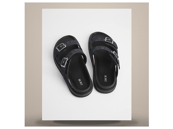 Dior Sandali Aqua Black Oblique Jacquard - vista 6