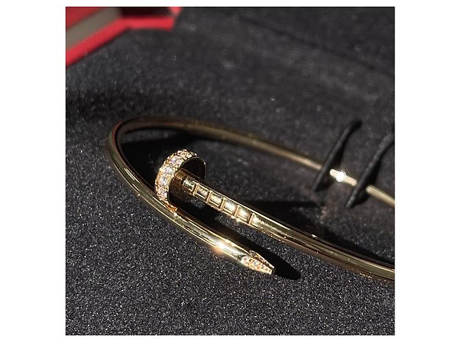 Cartier Bracciale Juste un Clou Small Semi Pavé Rose Gold Rosa - vista 4