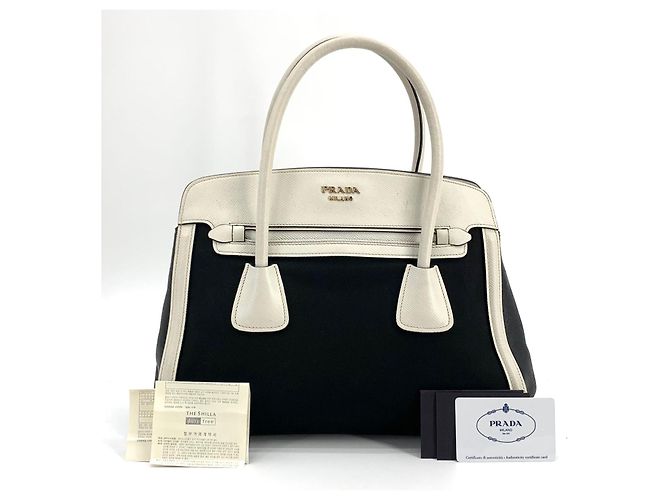Prada Saffiano Canvas Tote Bag Weiß - Ansicht 10