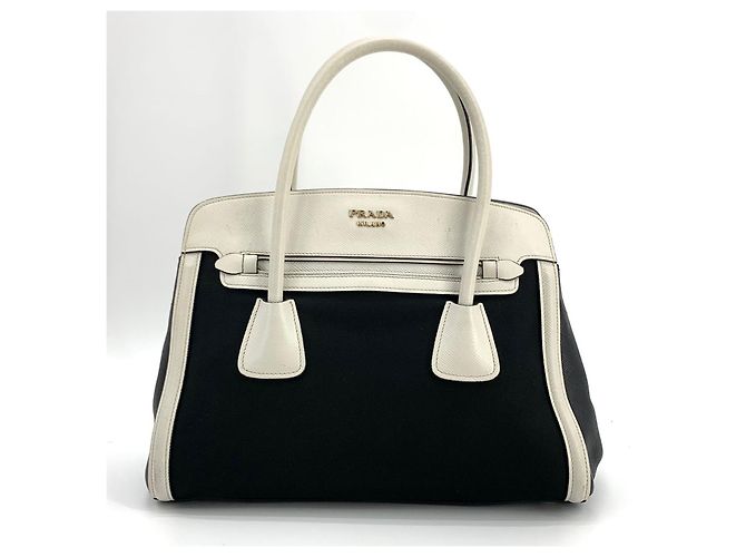 Prada Saffiano Canvas Tote Bag Weiß - Ansicht 2