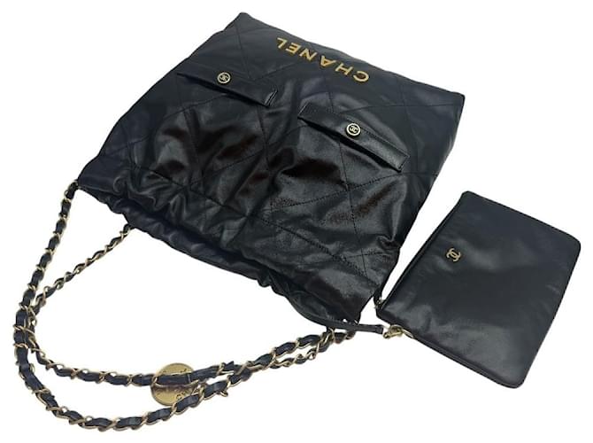 Chanel Black Gold Two-Pocket Small Nero - vista 7