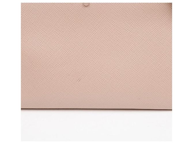 Prada Borsa Tote piccola Monochrome in pelle Saffiano Rosa - vista 3