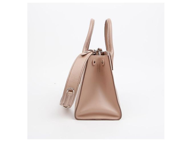 Prada Borsa Tote piccola Monochrome in pelle Saffiano Rosa - vista 6