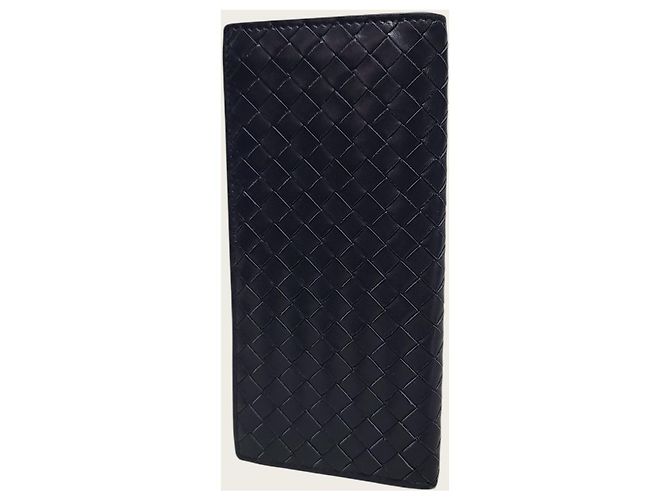 Bottega Veneta Portafoglio lungo Continental Intrecciato blu navy - vista 2