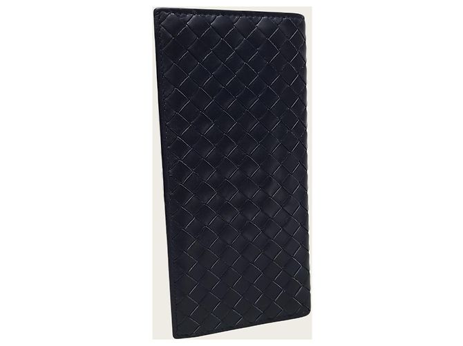 Bottega Veneta Portafoglio lungo Continental Intrecciato blu navy - vista 3