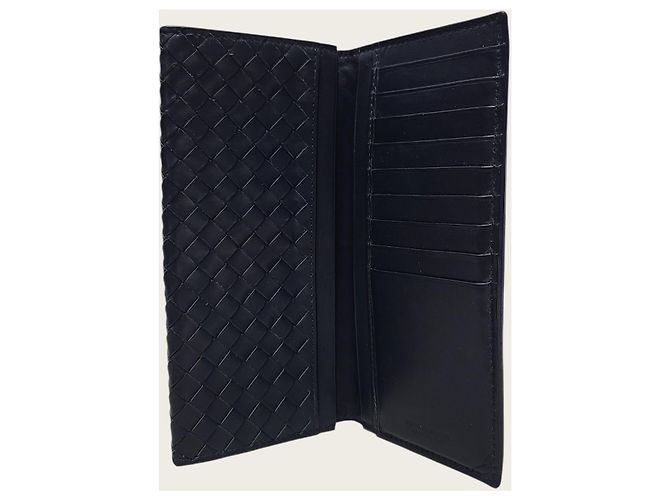 Bottega Veneta Portafoglio lungo Continental Intrecciato blu navy - vista 4