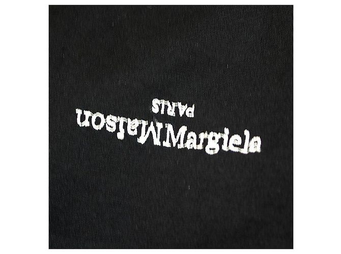 Maison Martin Margiela Schwarzes Logo-T-Shirt für Herren - Ansicht 4
