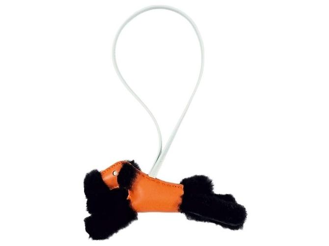 Hermès Buddy Bag Charm Terracotta Wool Milo Bag Accessory Peppermint Verde - vista 3