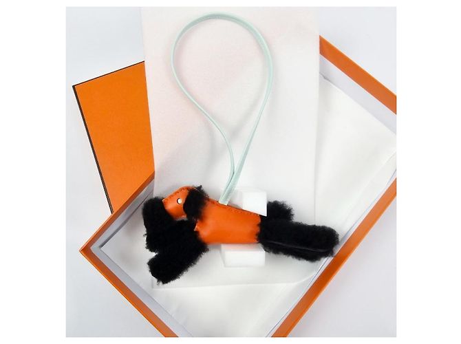 Hermès Buddy Bag Charm Terracotta Wool Milo Bag Accessory Peppermint Verde - vista 6