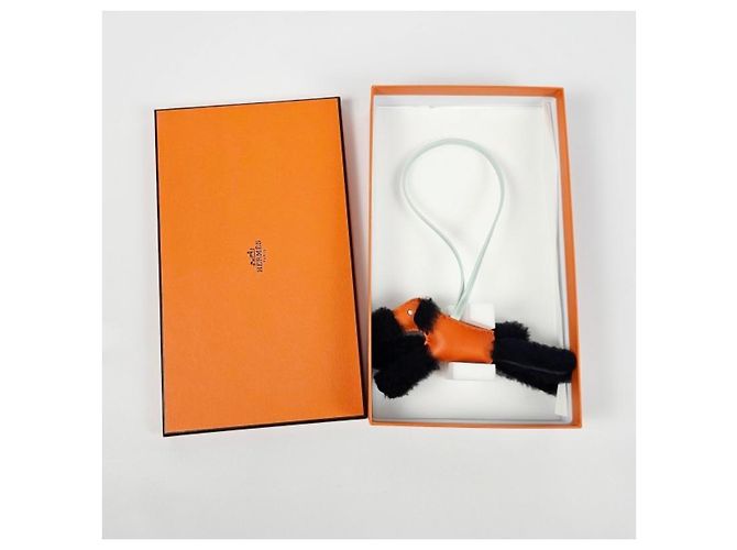 Hermès Buddy Bag Charm Terracotta Wool Milo Bag Accessory Peppermint Verde - vista 8