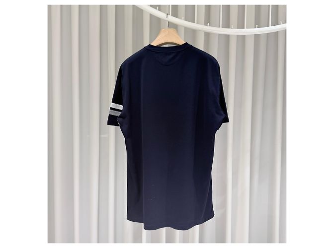 Brunello Cucinelli Baumwoll-T-Shirt mit besticktem Logo Navy XXL Blau - Ansicht 5