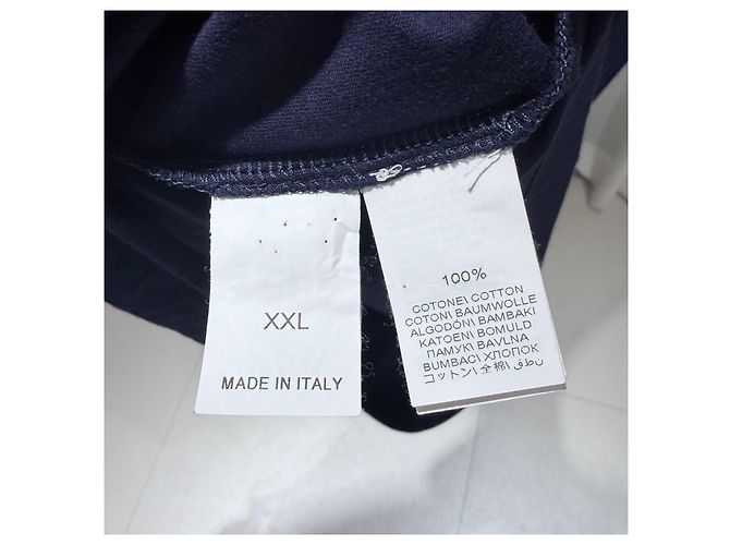 Brunello Cucinelli Baumwoll-T-Shirt mit besticktem Logo Navy XXL Blau - Ansicht 6
