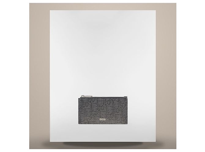 Dior Split Ring Zipper Card Holder Black Oblique Jacquard Black Grain Calfskin - view 2