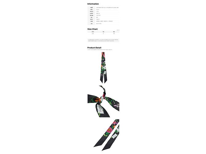 Gucci Pañuelo de seda con estampado floral Negro - vista 2