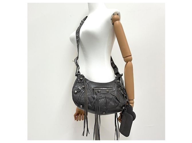 Balenciaga Borsa a tracolla Le Cagole Small Marrone - vista 3